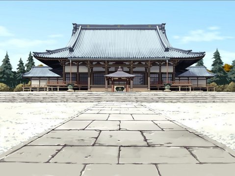Ryūdō Temple gate and stone steps